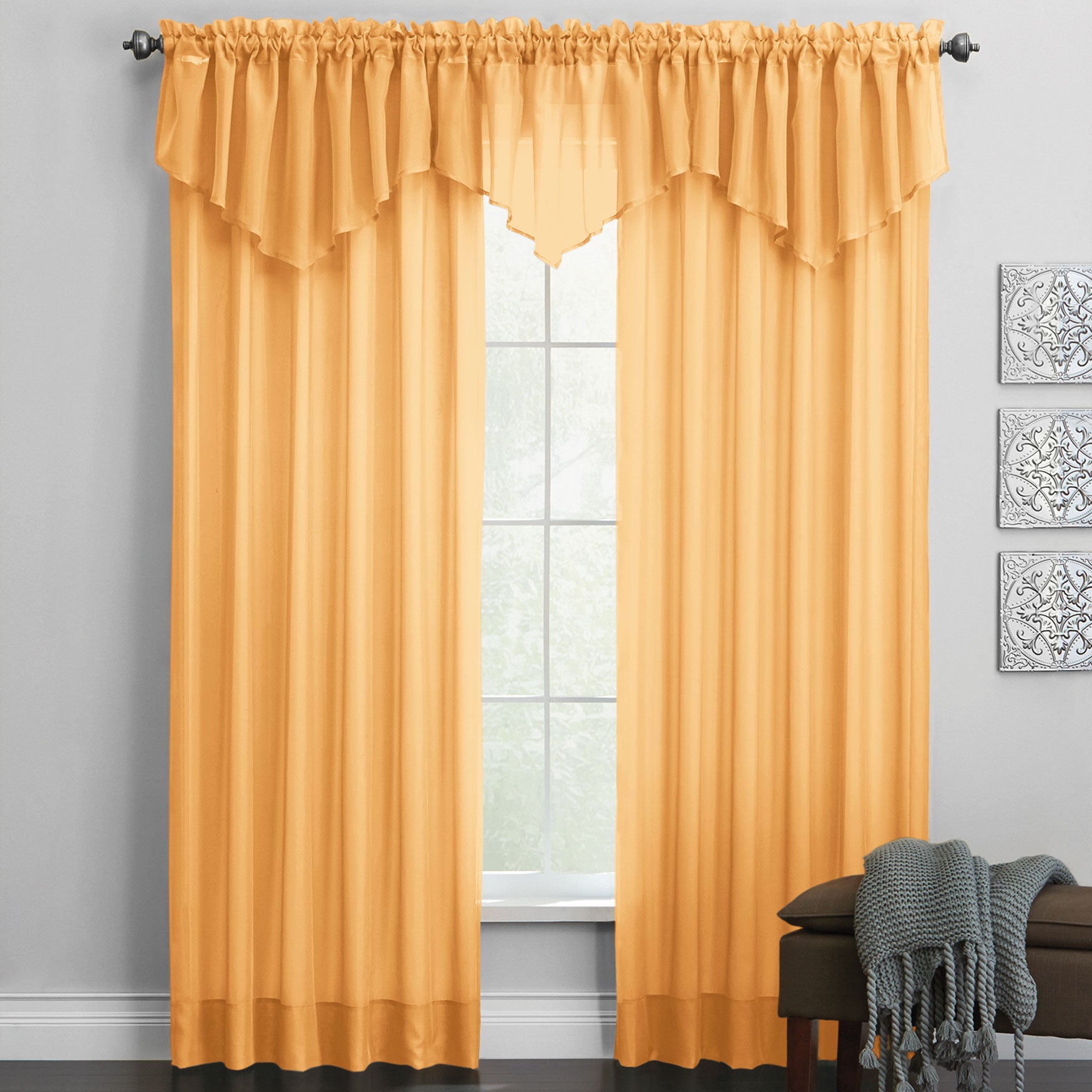 BH Studio Sheer Voile Ascot Valance image number 0