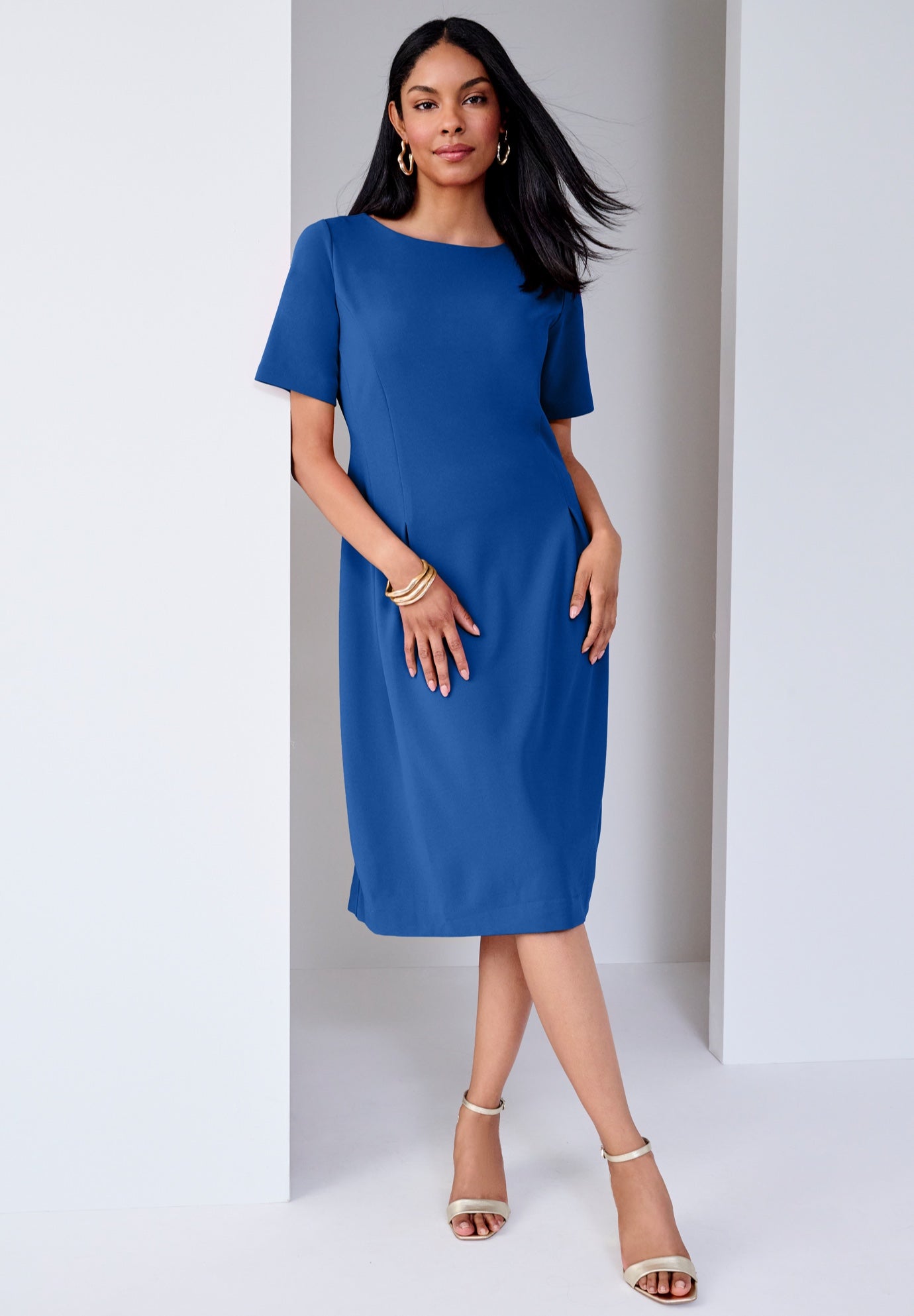 Crepe Fit and Flare Dress image number 0