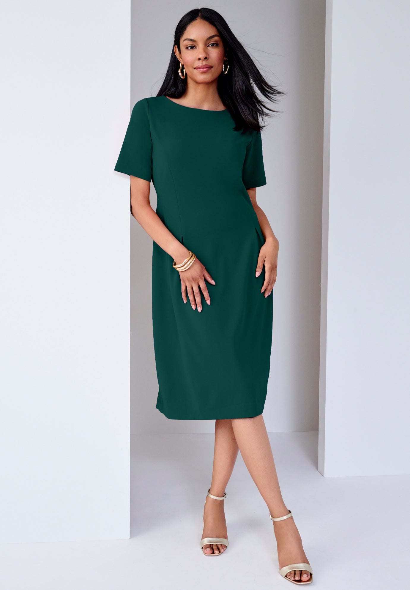 Crepe Fit and Flare Dress image number 0