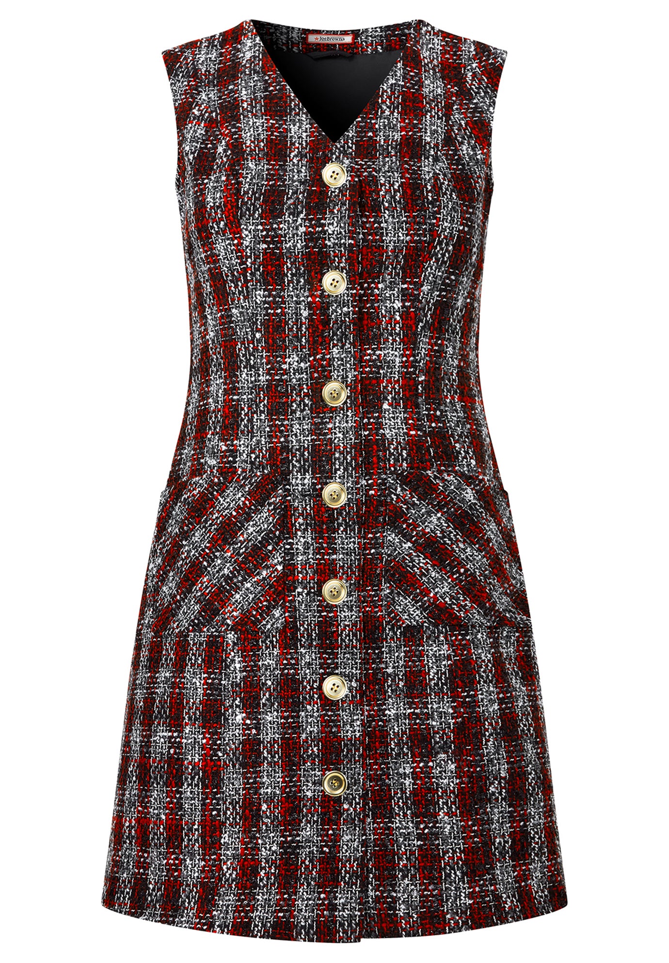 Sleeveless Tweed Dress image number 7