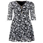 Lace Zip V-Neck Midi Dress image number null