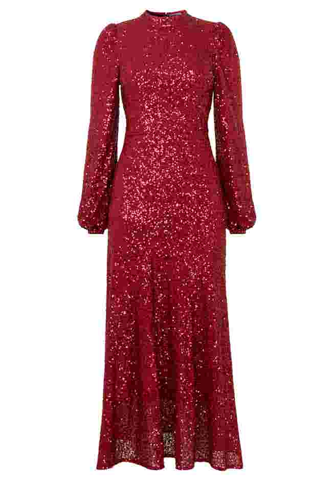 A-Line Sequin Midi Dress image number 1