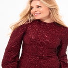 A-Line Sequin Midi Dress image number null