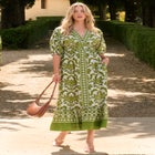 Drop Shoulder Tiered Maxi Dress image number null