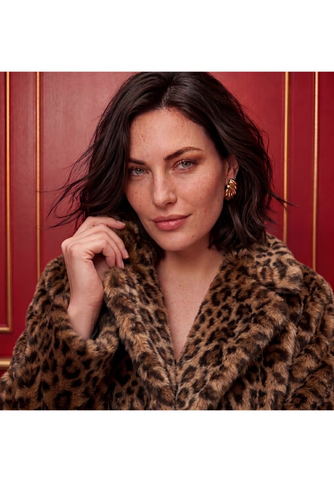 Plus Size Mid-Length Luxe Faux Fur Coat image number 1