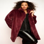 Plus Size Mid-Length Luxe Faux Fur Coat image number null