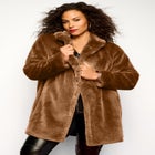Plus Size Mid-Length Luxe Faux Fur Coat image number null