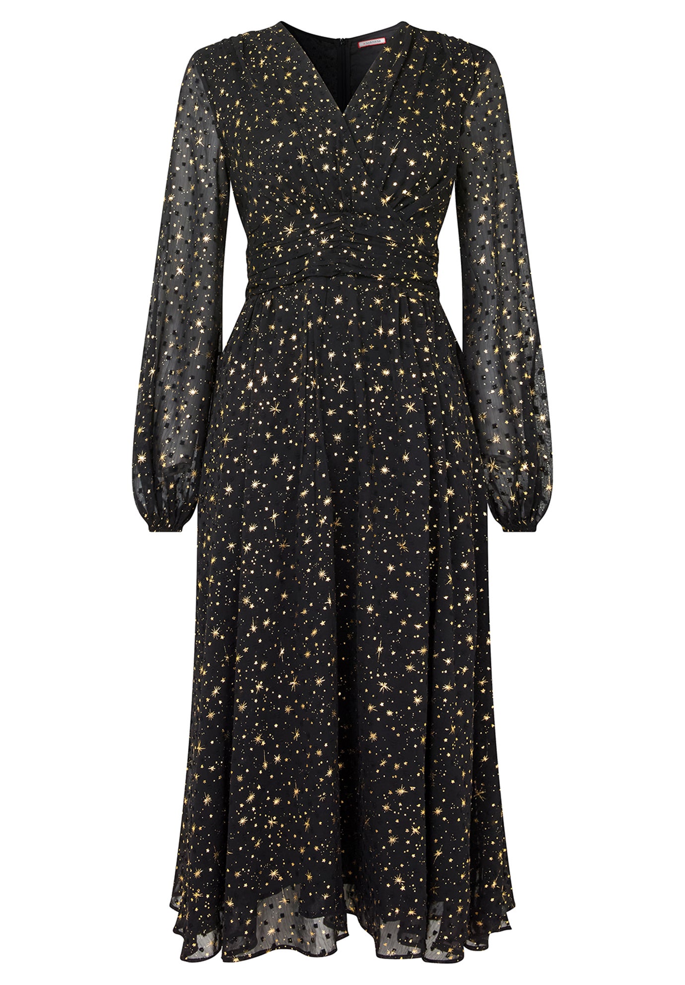 Starry Georgette Midi Dress image number 1