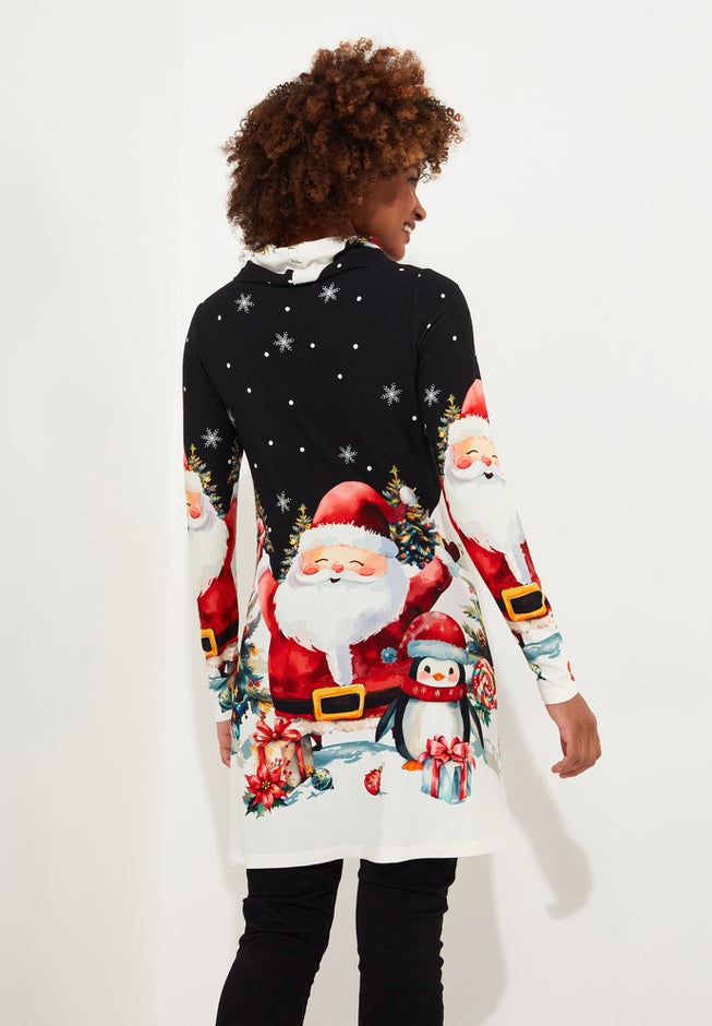 Stretch Santa Stretch Knit Santa Tunic | Roaman's