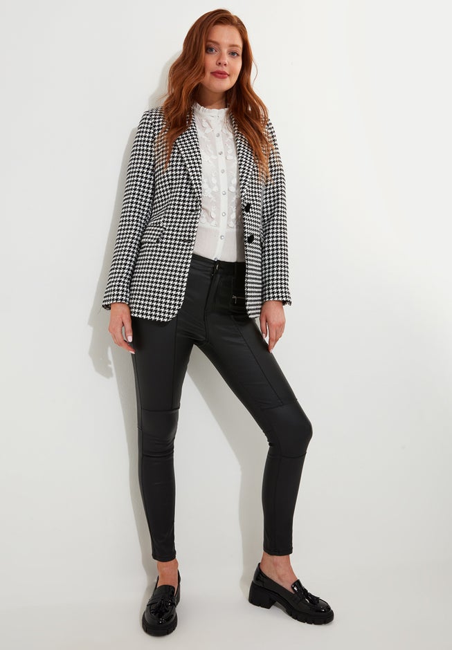 Double Breasted Notch Lapel Blazer image number 3