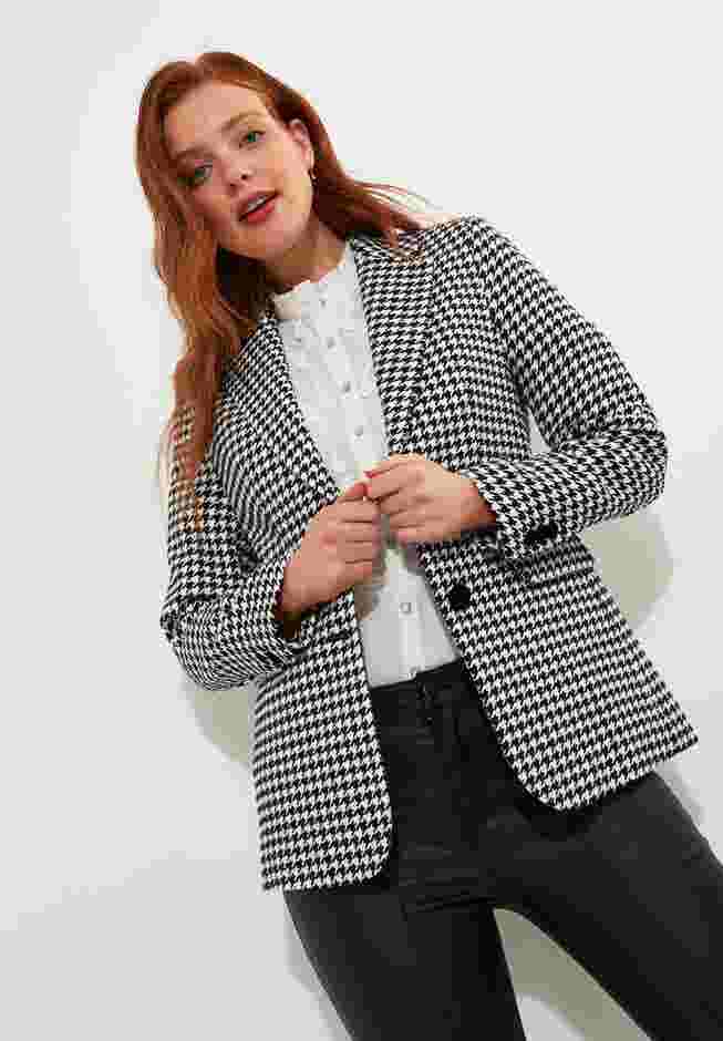 Double Breasted Notch Lapel Blazer image number 4