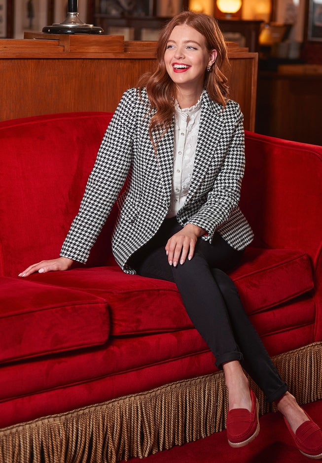 Double Breasted Notch Lapel Blazer image number 6