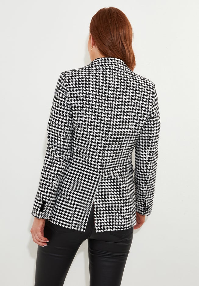 Double Breasted Notch Lapel Blazer image number 7