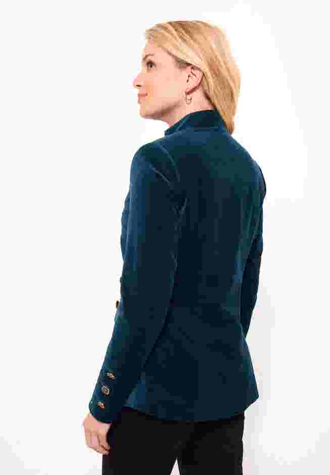 Double Breasted Faux Suede Military Jacket image number 3