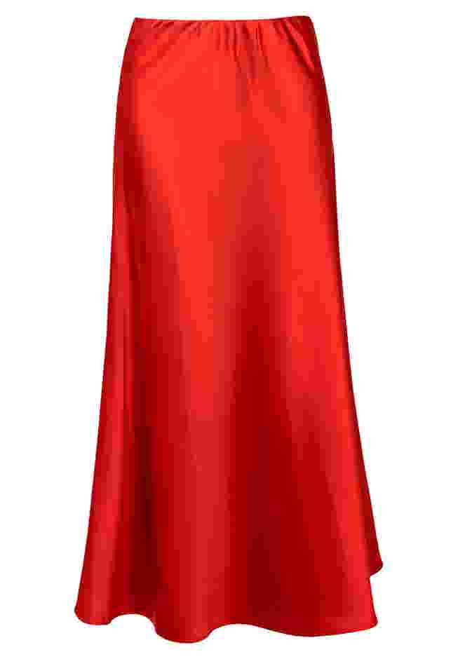 FLUTED SATIN MIDI SKIRT image number 1