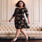 Stretch Knit Fit-And-Flare Dress image number 0