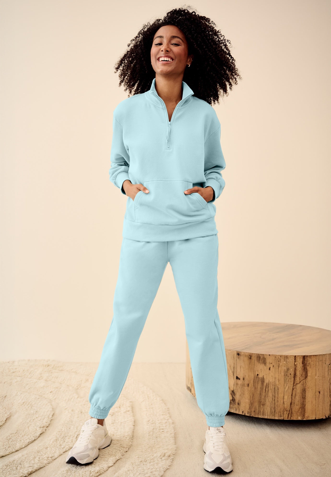 Drawstring Waist Fleece Sweatpants image number 0