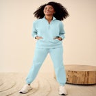 Drawstring Waist Fleece Sweatpants image number null