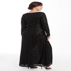 Sequin Faux Wrap Gown image number 2