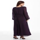 Scoop Neck Shirred Chiffon Gown image number 1