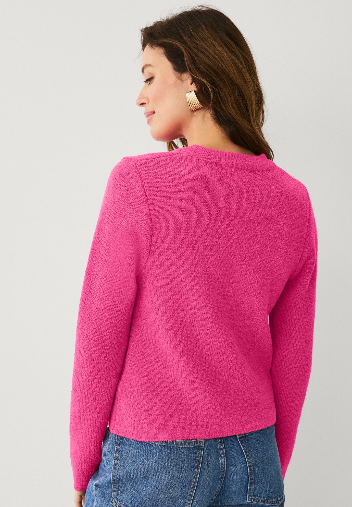 Boxy Gold Button Front Cardigan image number 1