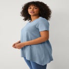 Side Point Hem Scoop Neck Tunic image number null