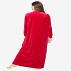 Smocked Velour Long Robe image number null