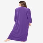 Smocked Velour Long Robe image number null