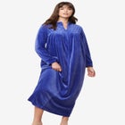 Smocked Velour Long Robe image number 0