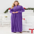 Smocked Velour Long Robe image number null