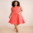 Plus Size Elbow Sleeve Fit-and-Flare Dress with Bolero Jacket &ndash; 2-Piece Suit image number null