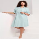 Plus Size Elbow Sleeve Fit-and-Flare Dress with Bolero Jacket – 2-Piece Suit image number null