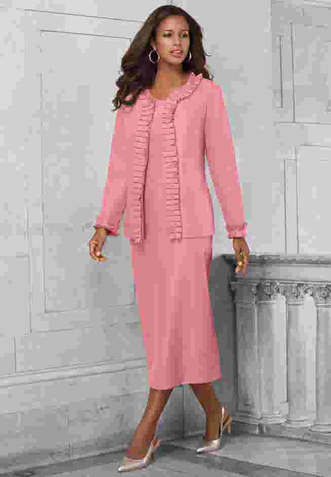 Pleated Suit Jacket Dress image number 0