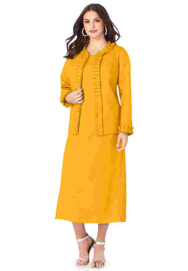Pleated Suit Jacket Dress image number 0