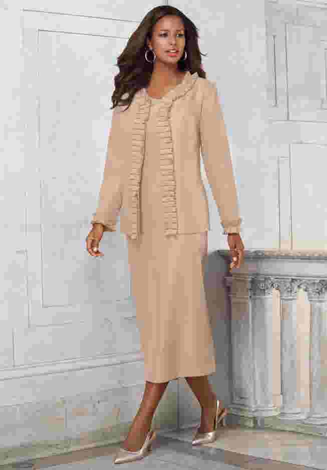 Pleated Suit Jacket Dress image number 0