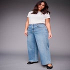 Studded Wide Leg Jean image number null