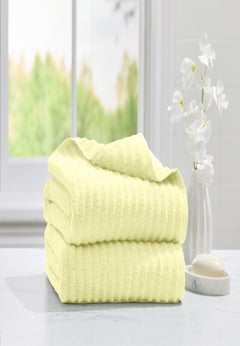 2-Pc. Ribbed Cotton Bath Towel Set