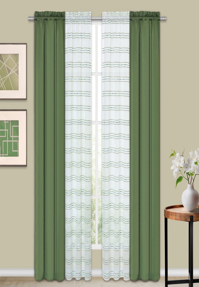 4-Pc. Tribeca Rod Pocket Panels Set image number 0