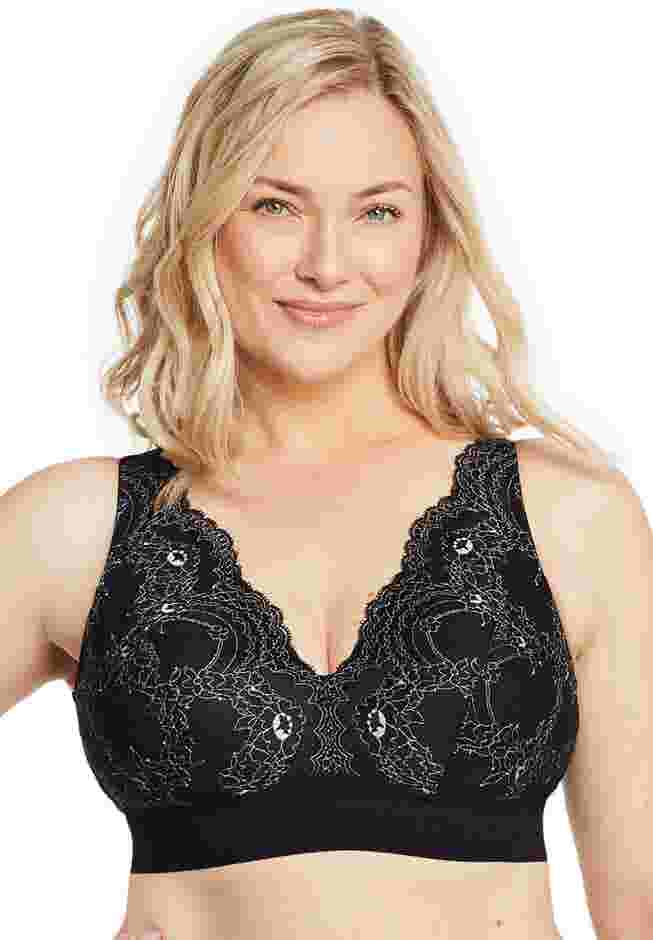 Glamorise® Bramour Lexington Lace Plunge Bralette image number 0