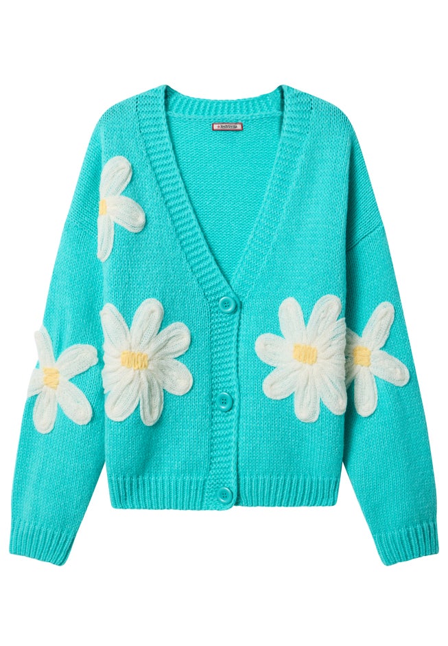 V-Neck Daisy Cardigan image number 3