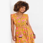 V-neck Ruffle Maxi Dress image number null