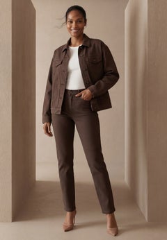 Classic Cotton Denim Straight-Leg Jean