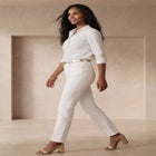 Classic Cotton Denim Straight-Leg Jean image number null