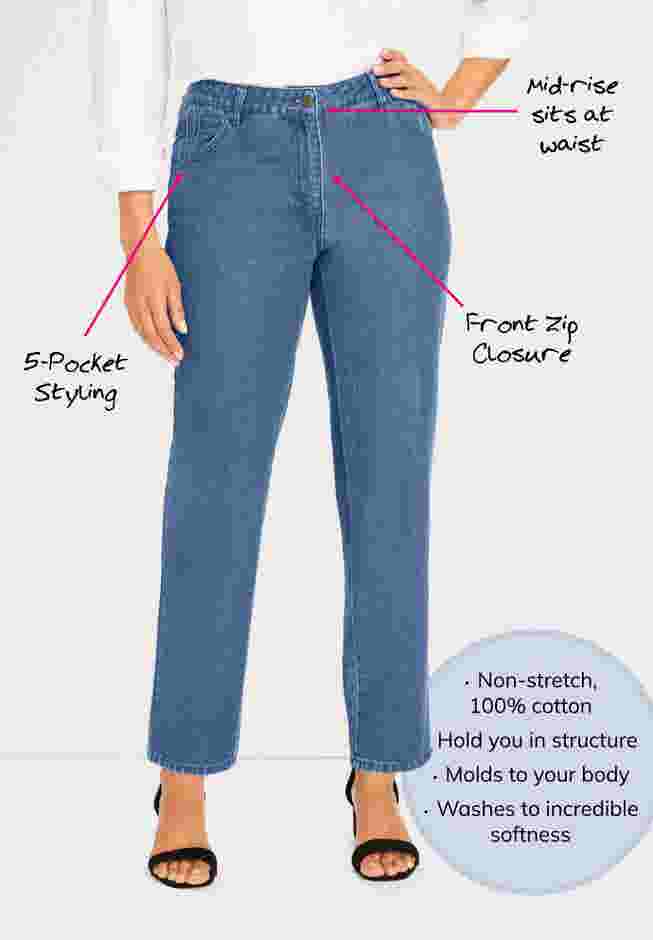 Classic Cotton Denim Straight-Leg Jean image number 1