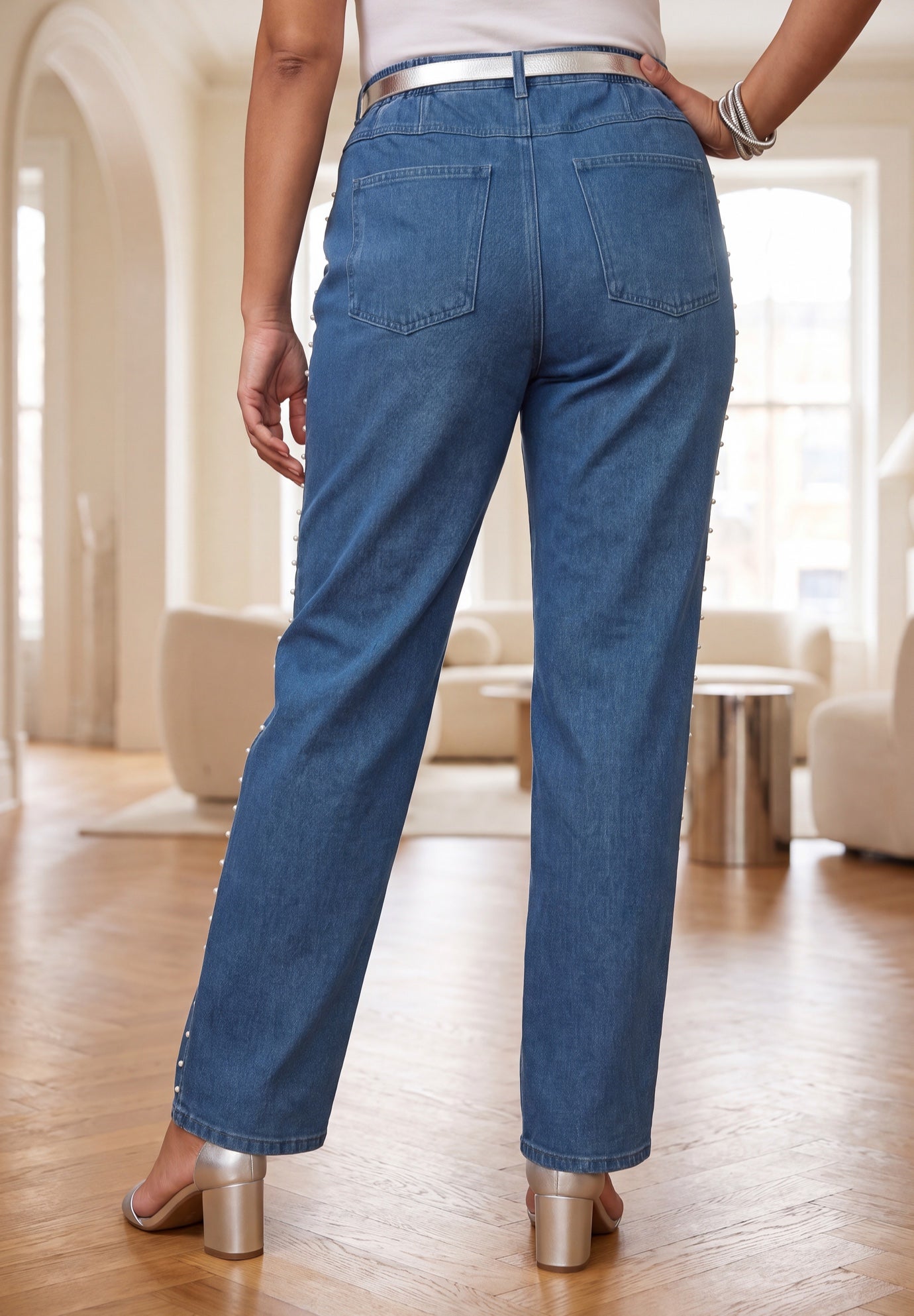 Classic Cotton Denim Straight-Leg Jean image number 1