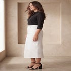 Classic Cotton Denim Midi Skirt image number null