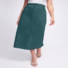 Classic Cotton Denim Midi Skirt image number null