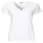 V-Neck Eyelet Tee image number null