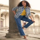 Classic Cotton Denim Straight-Leg Jean image number null