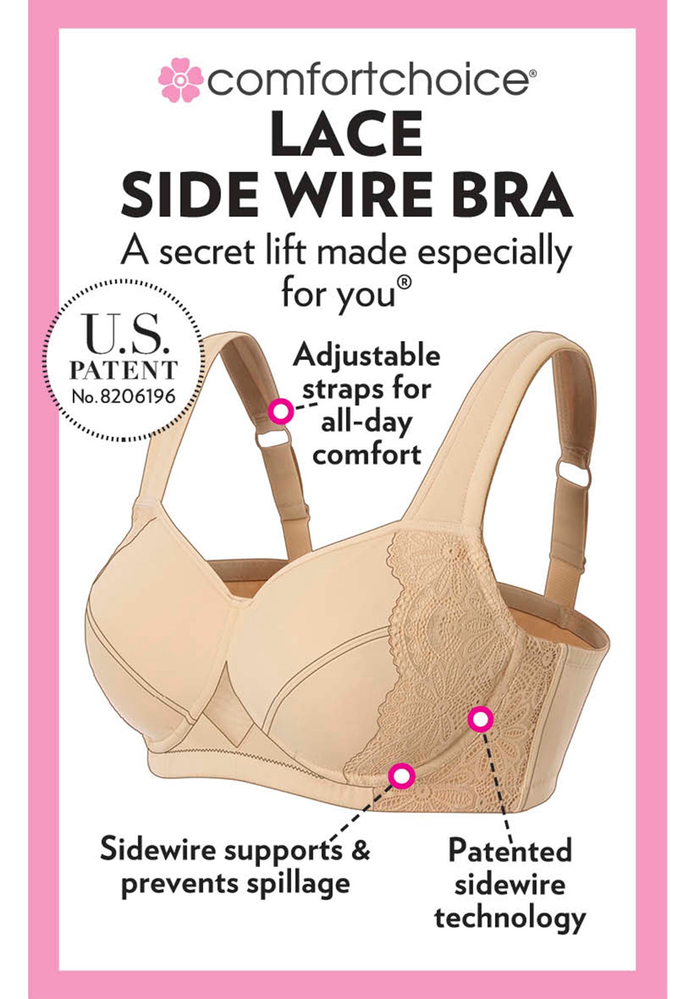 Comfort Choice&reg; Full Coverage Side Wire Bra image number 2